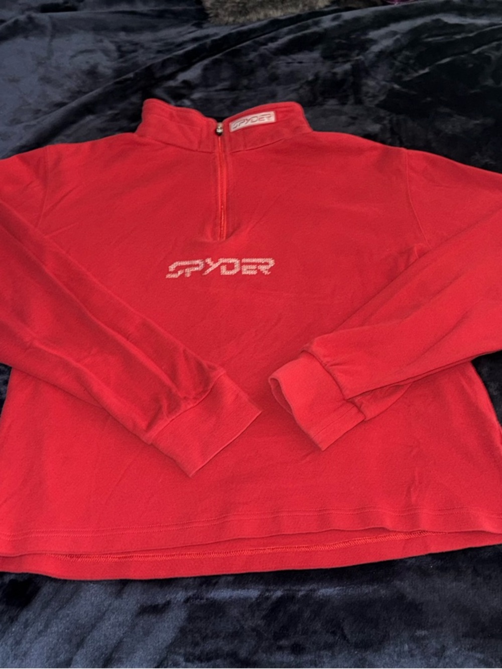Spyder Red Quarter-Zip Pullover Fleece